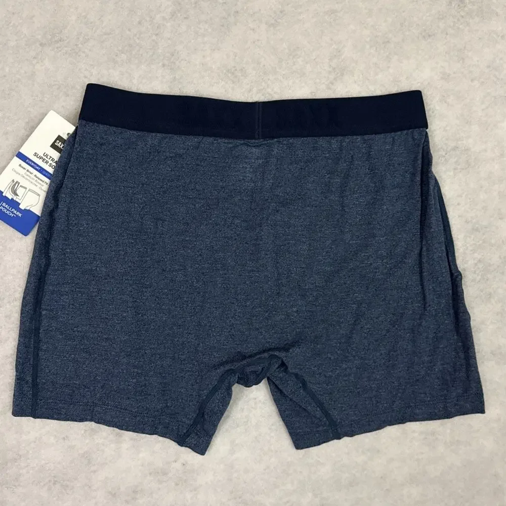 Saxx Ultra Super Soft Boxer Brief Men Small Blue Ballpark Pouch NWT